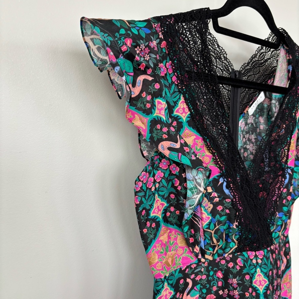 Sandro Iveane Floral Mini Dress Size 36/4‎ - Picture 5 of 12